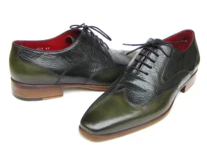 Paul Parkman Men's Floater Leather Wingtip Oxfords in Green