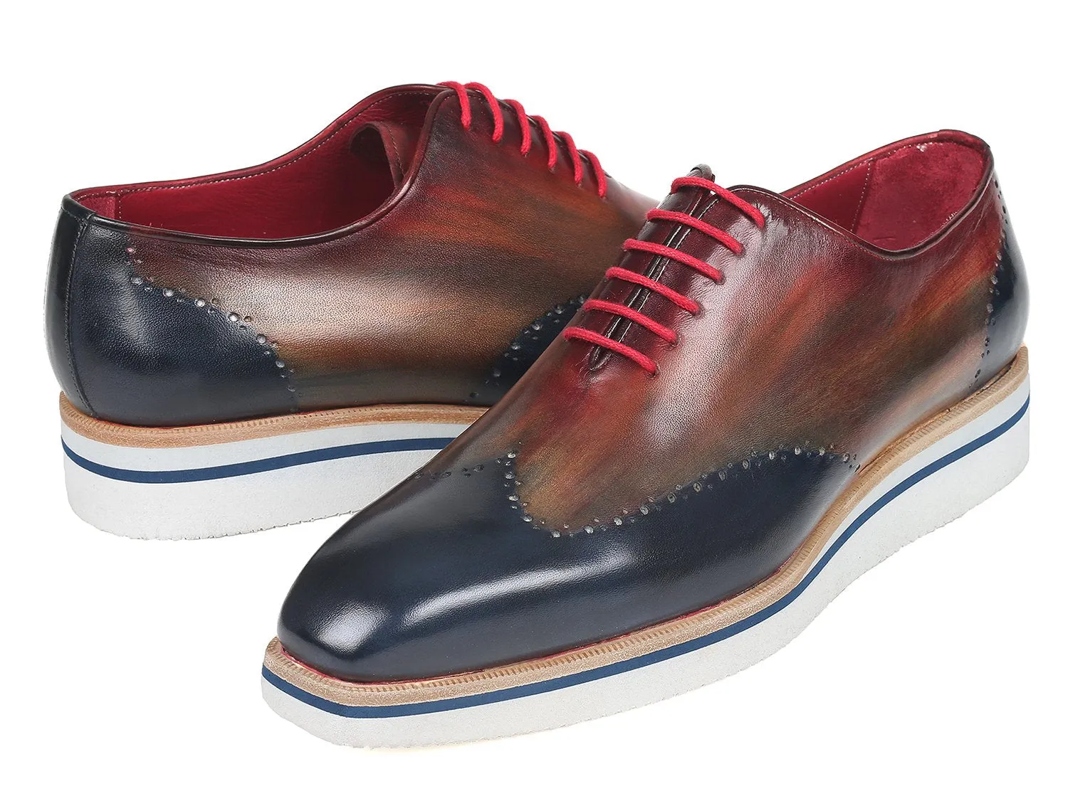 Paul Parkman Men's Smart Casual Wingtip Oxfords in Multiple Colors