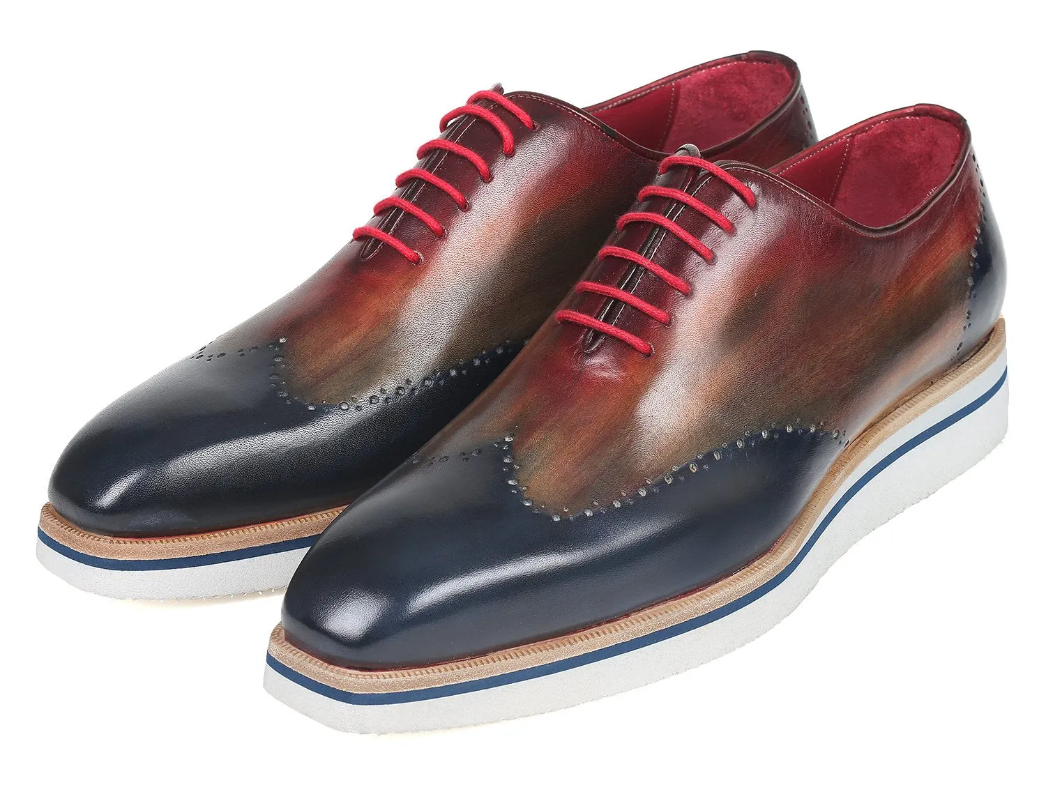 Paul Parkman Men's Smart Casual Wingtip Oxfords in Multiple Colors