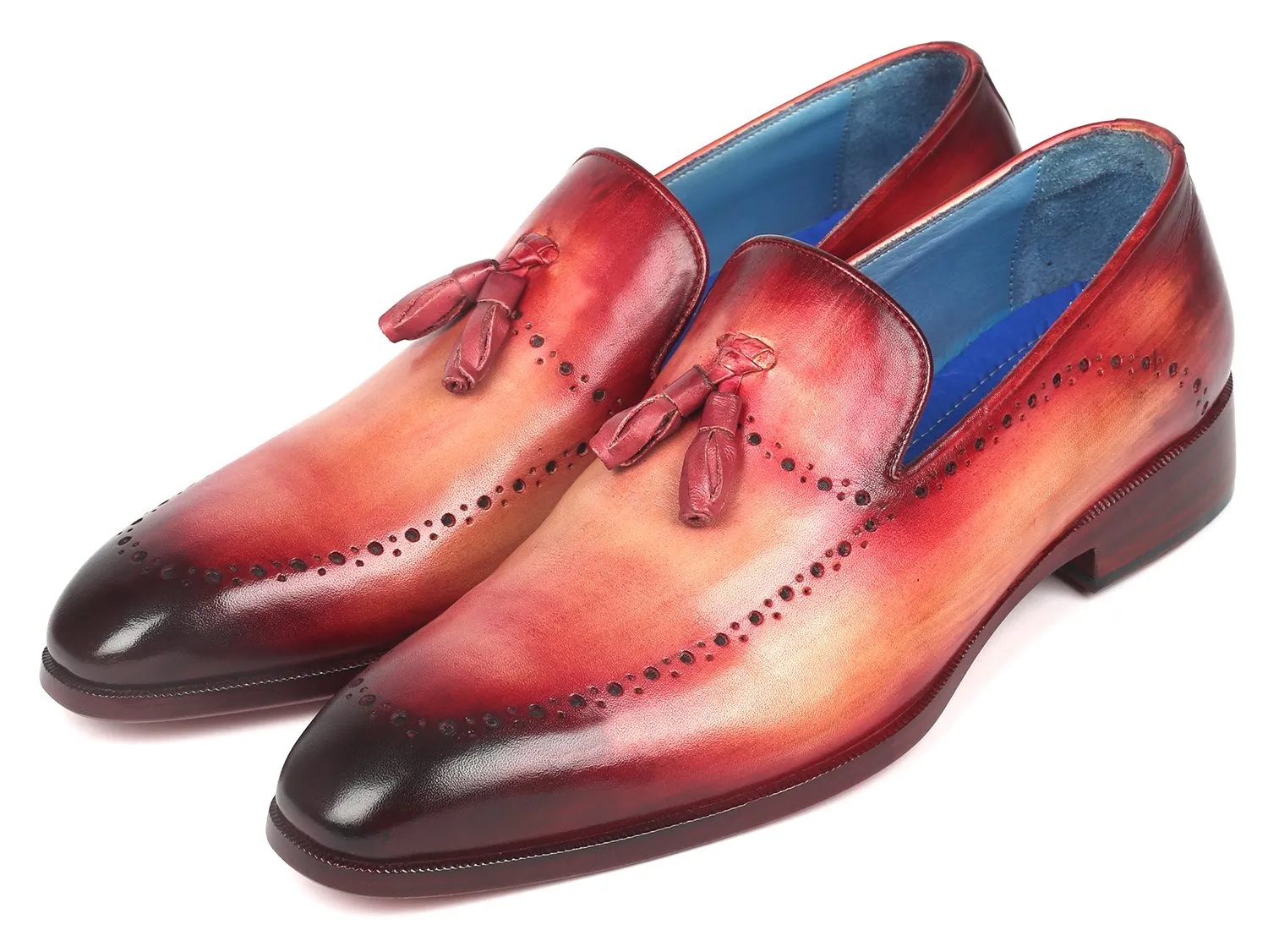 Paul Parkman Men's Tassel Loafer in Burgundy