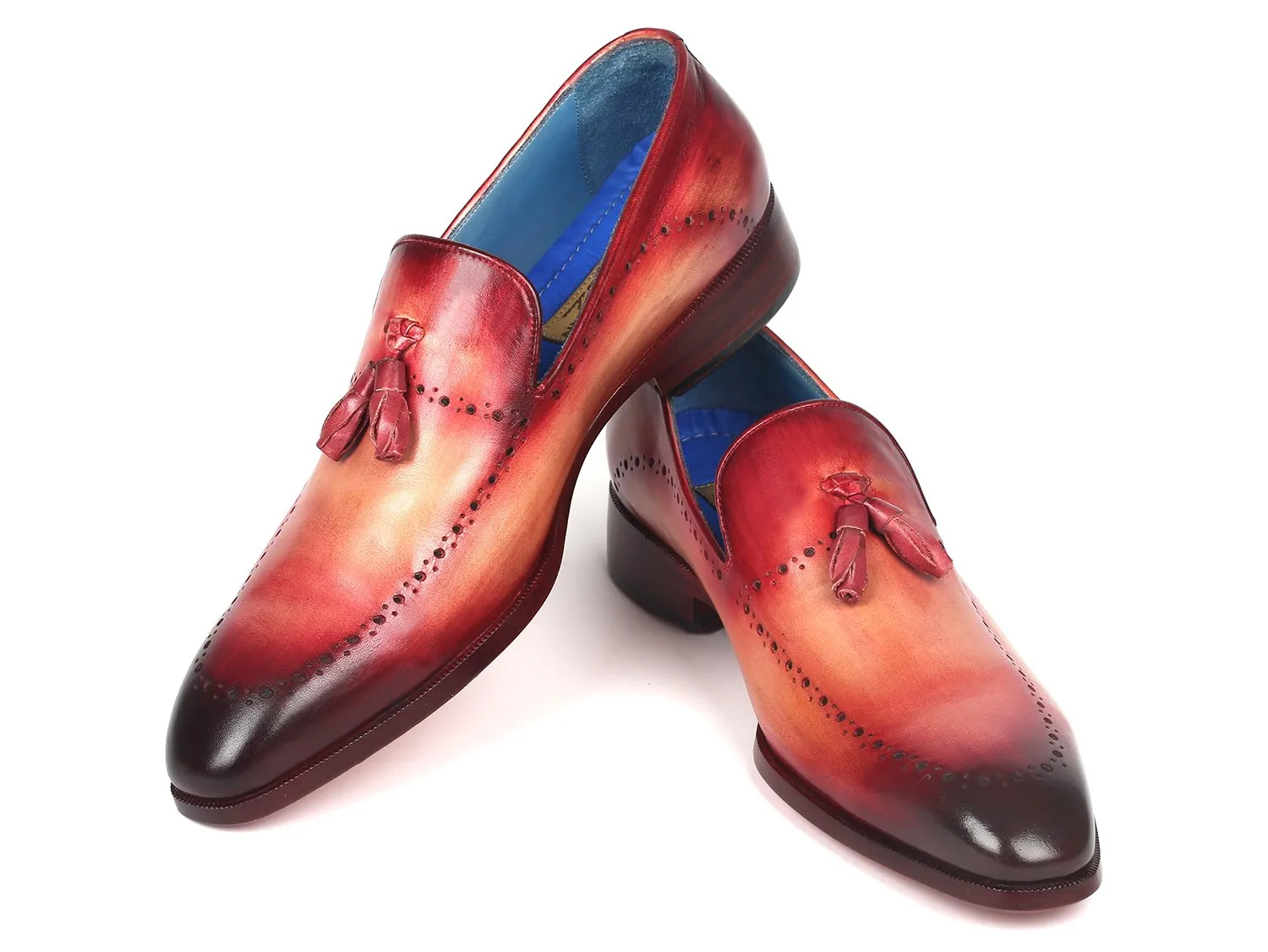 Paul Parkman Men's Tassel Loafer in Burgundy