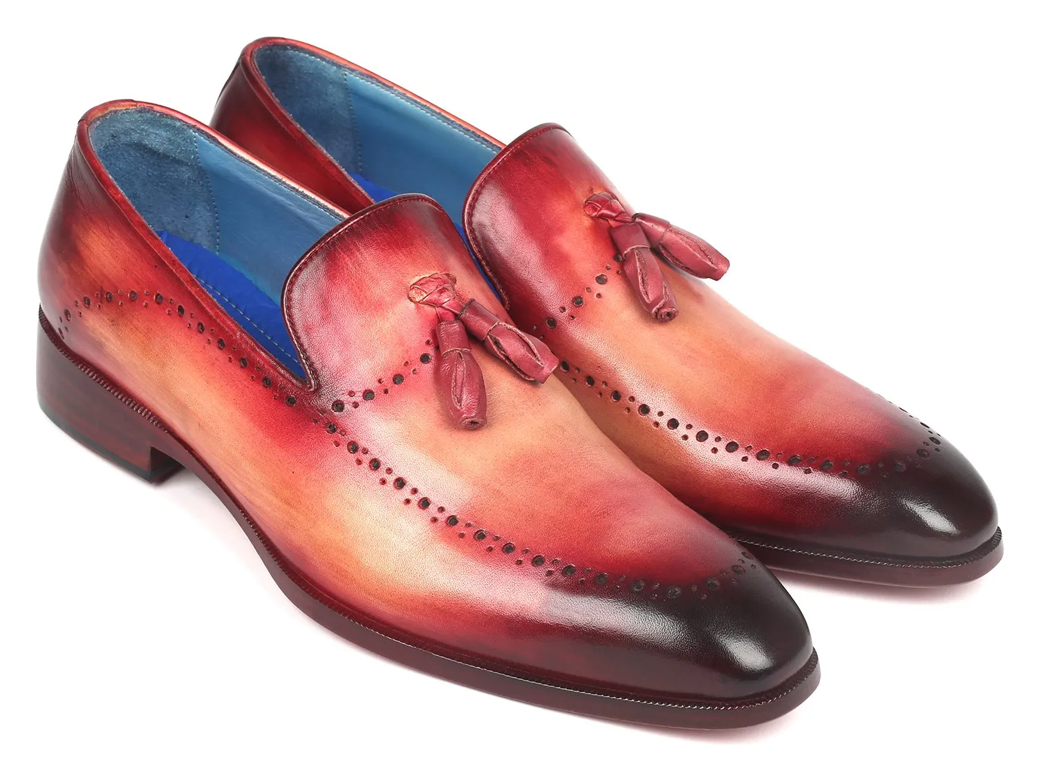 Paul Parkman Men's Tassel Loafer in Burgundy
