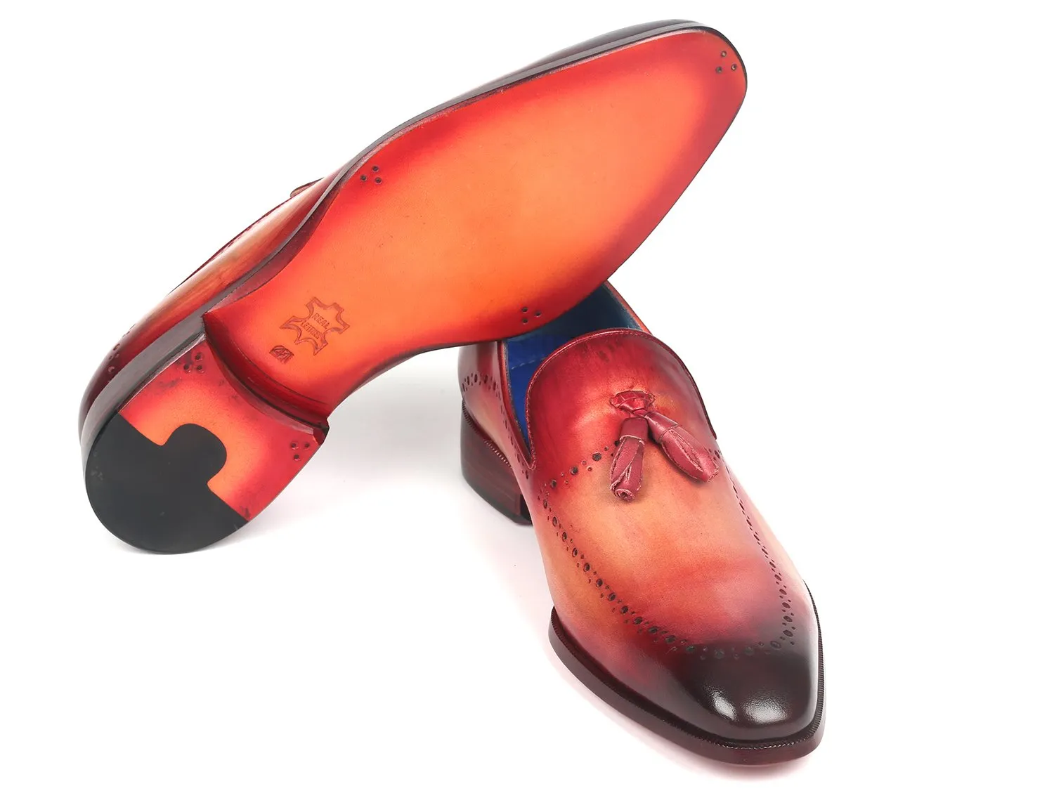 Paul Parkman Men's Tassel Loafer in Burgundy