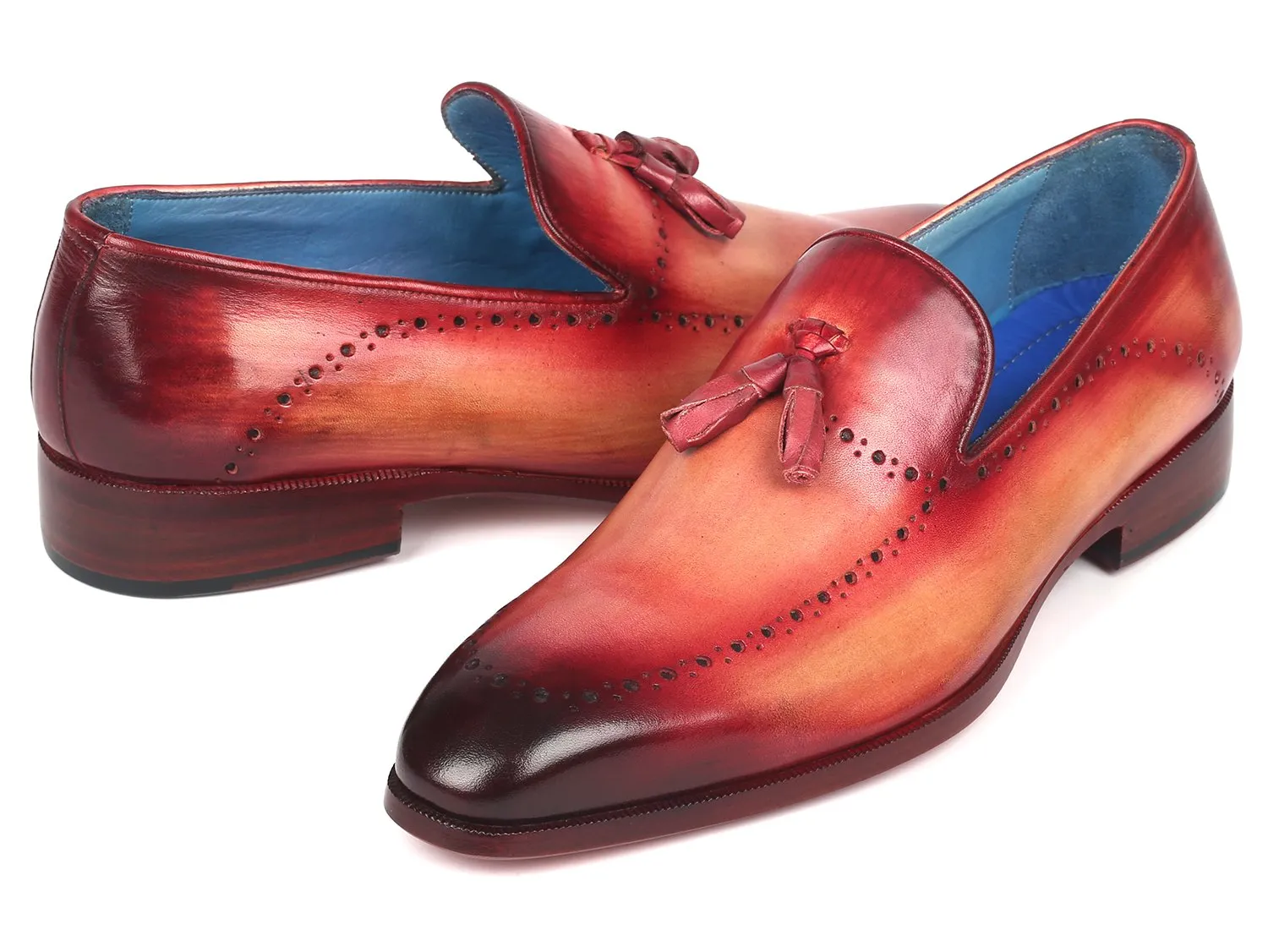 Paul Parkman Men's Tassel Loafer in Burgundy