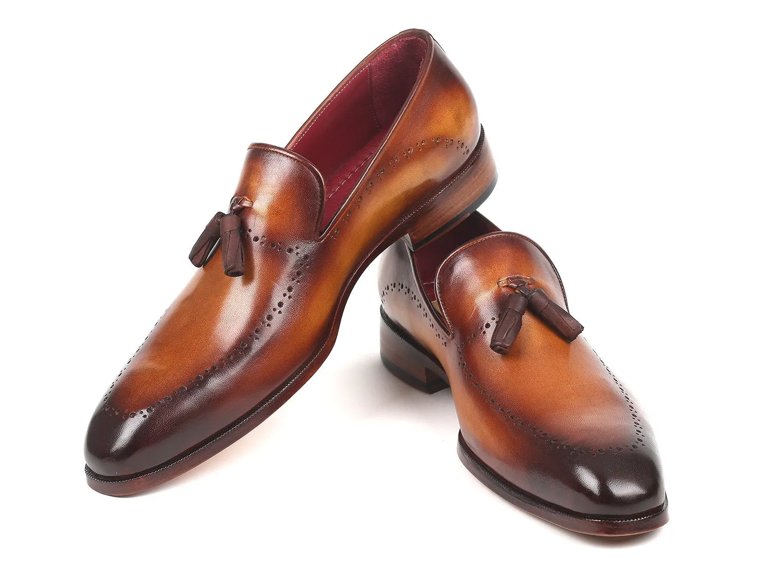 Paul Parkman Men's Tassel Loafers in Brown