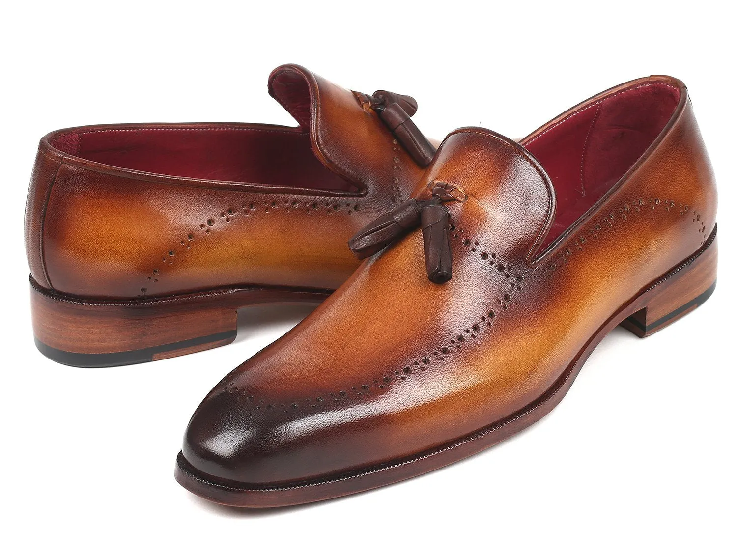 Paul Parkman Men's Tassel Loafers in Brown