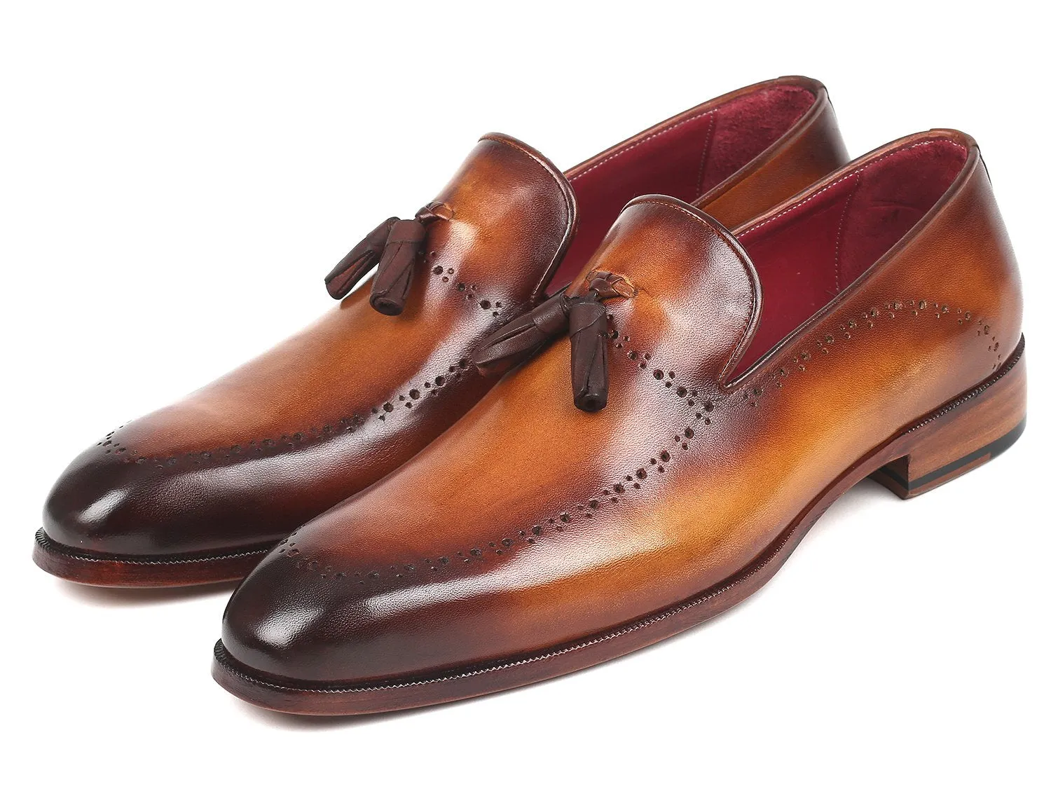 Paul Parkman Men's Tassel Loafers in Brown