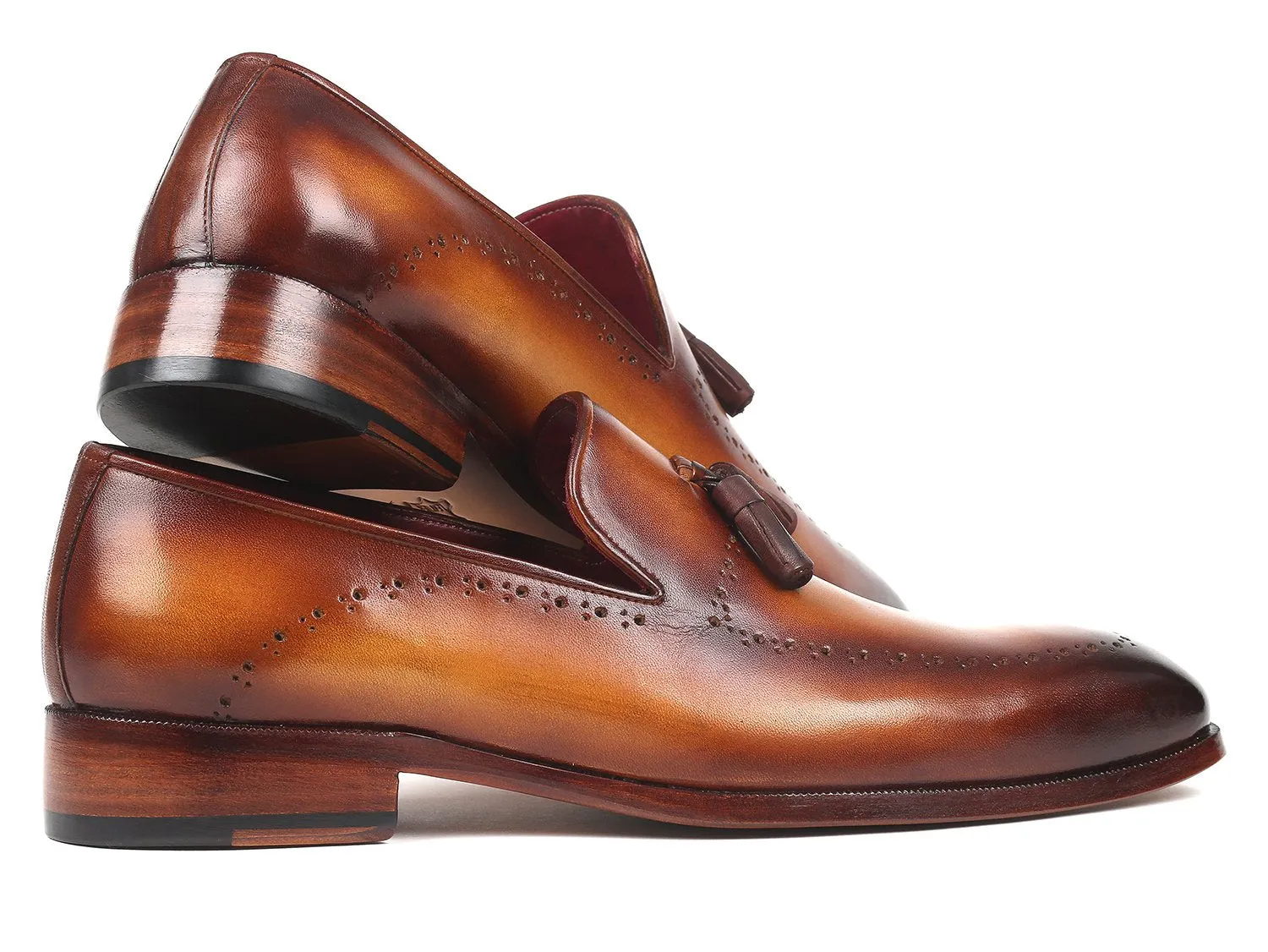 Paul Parkman Men's Tassel Loafers in Brown
