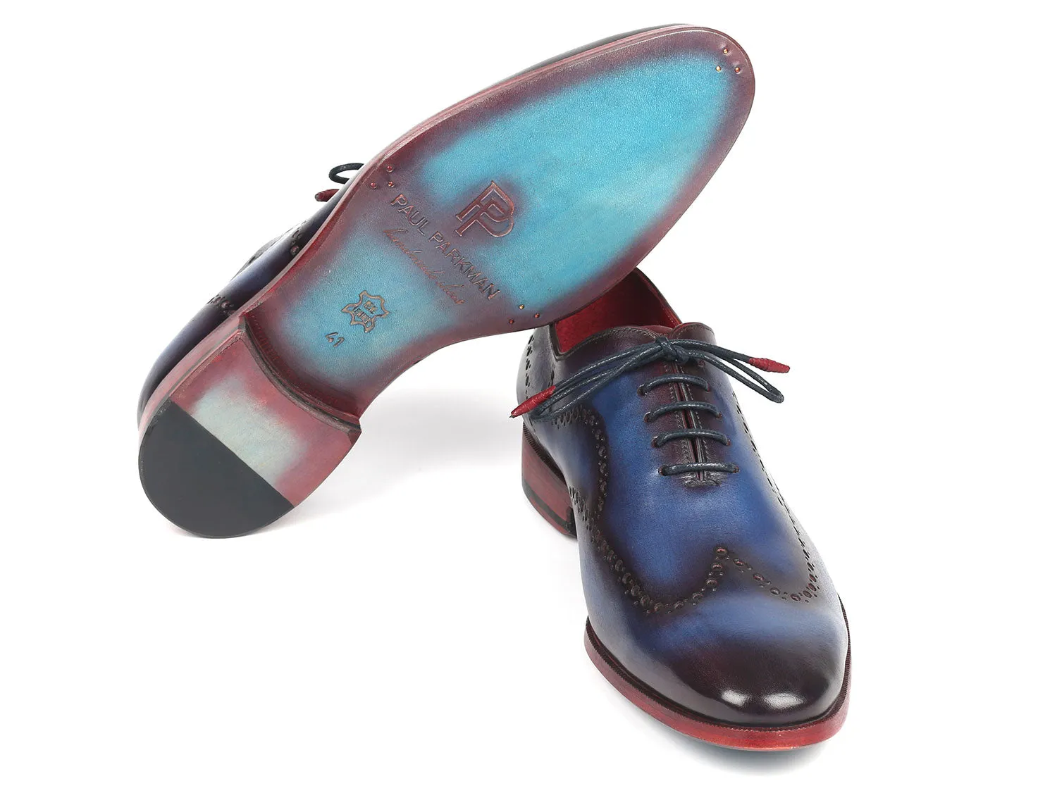 Paul Parkman Men's Wingtip Oxfords in Blue & Purple