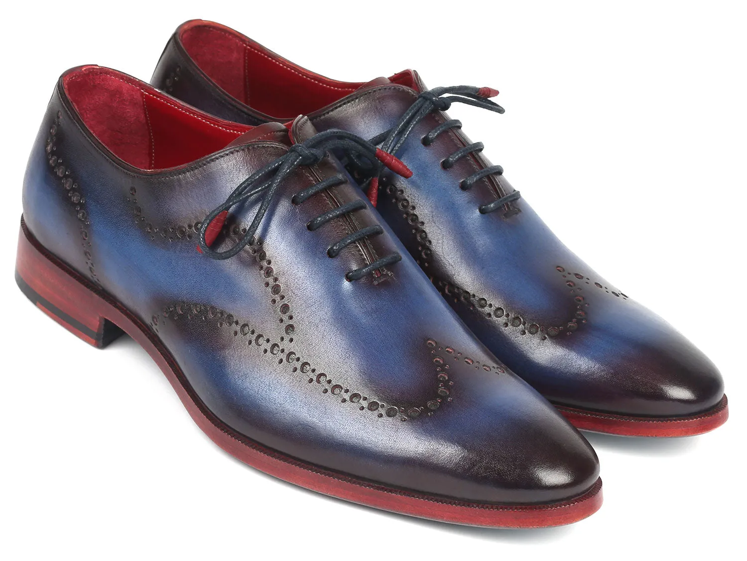 Paul Parkman Men's Wingtip Oxfords in Blue & Purple