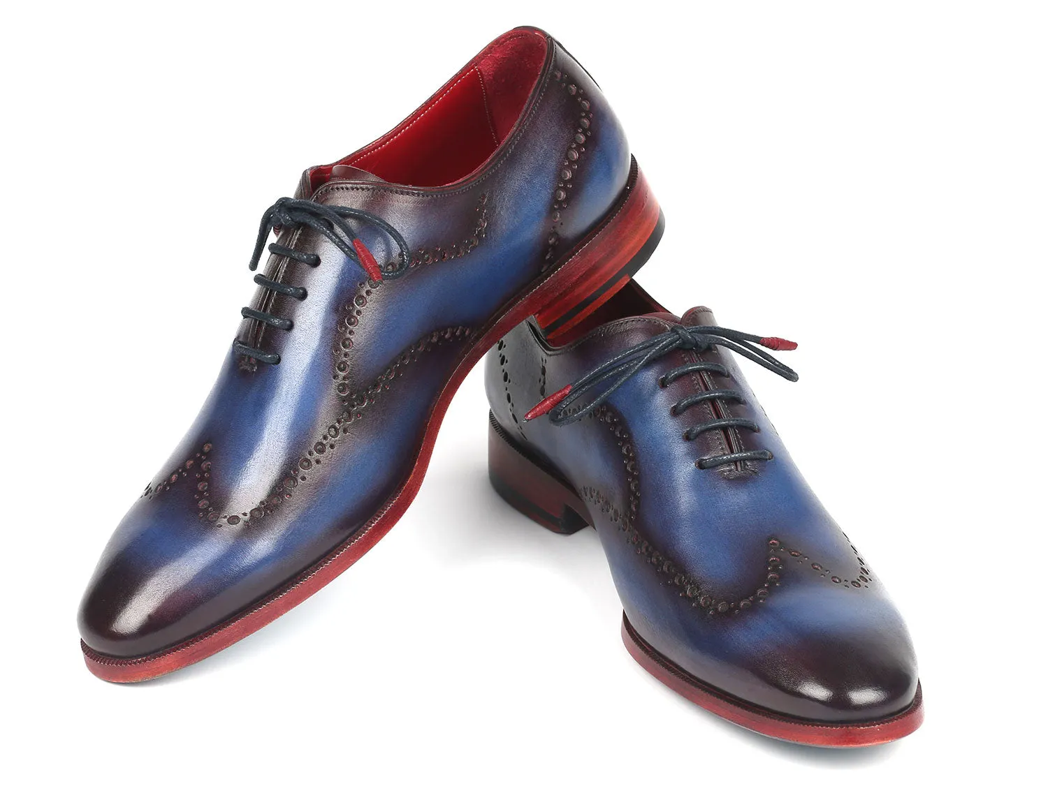 Paul Parkman Men's Wingtip Oxfords in Blue & Purple