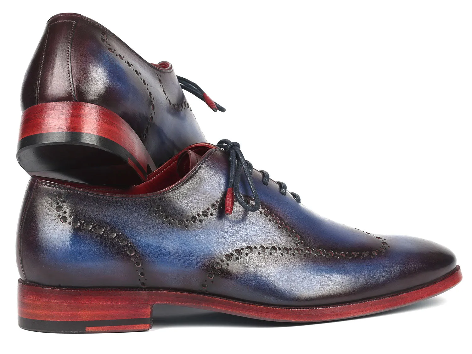 Paul Parkman Men's Wingtip Oxfords in Blue & Purple
