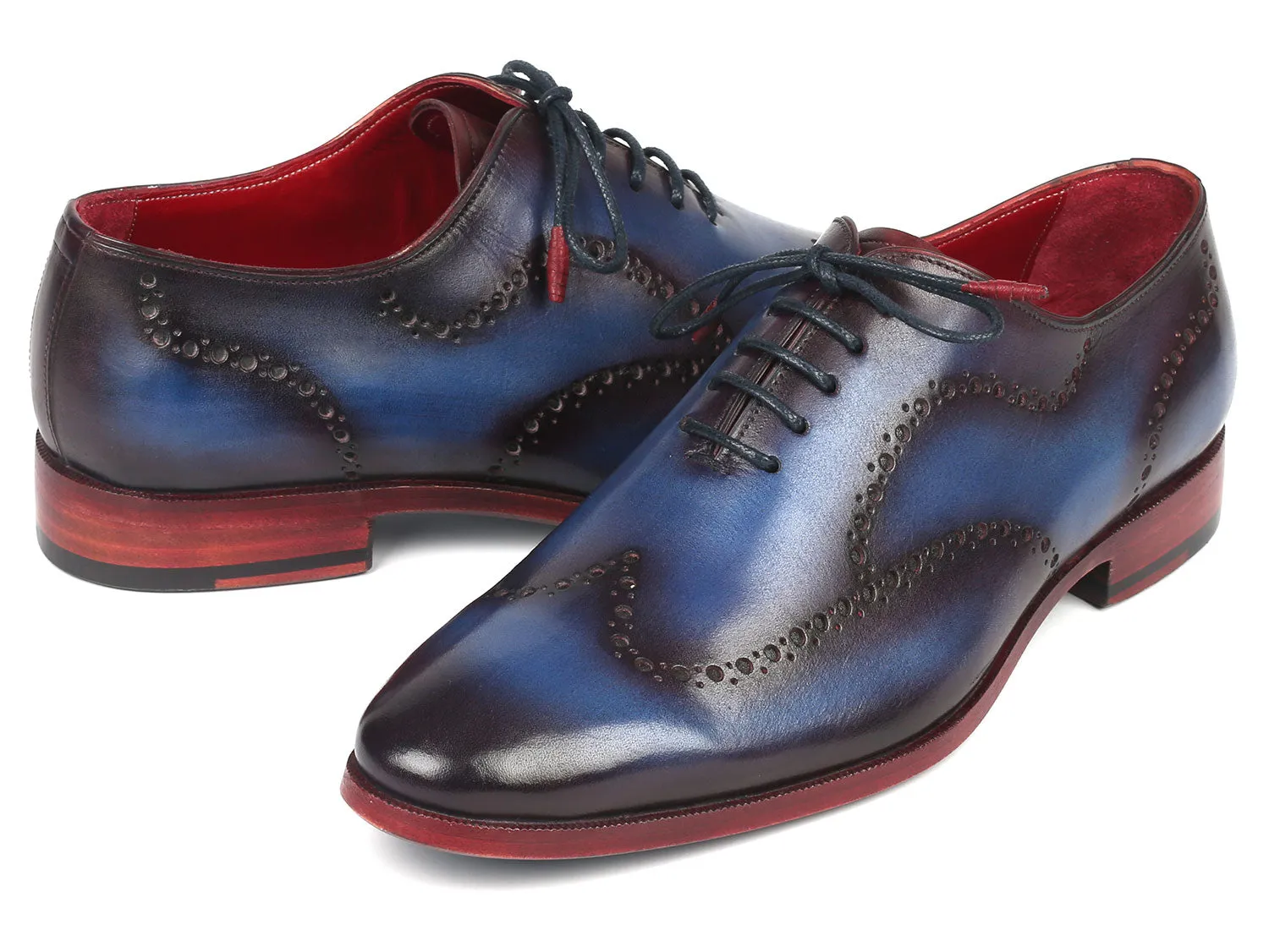 Paul Parkman Men's Wingtip Oxfords in Blue & Purple