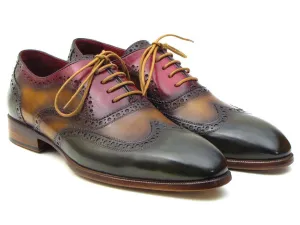 Paul Parkman Men's Wingtip Oxfords in Green, Camel & Bordeaux