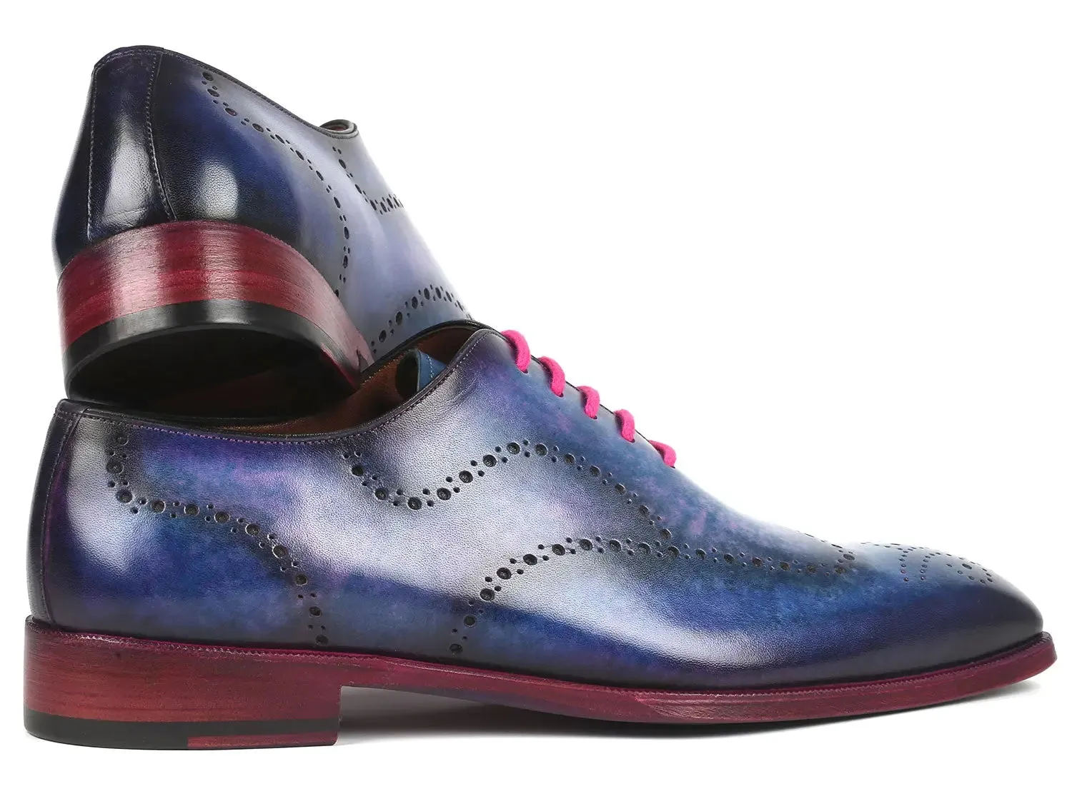 Paul Parkman Men's Wingtip Oxfords in Parliament Blue