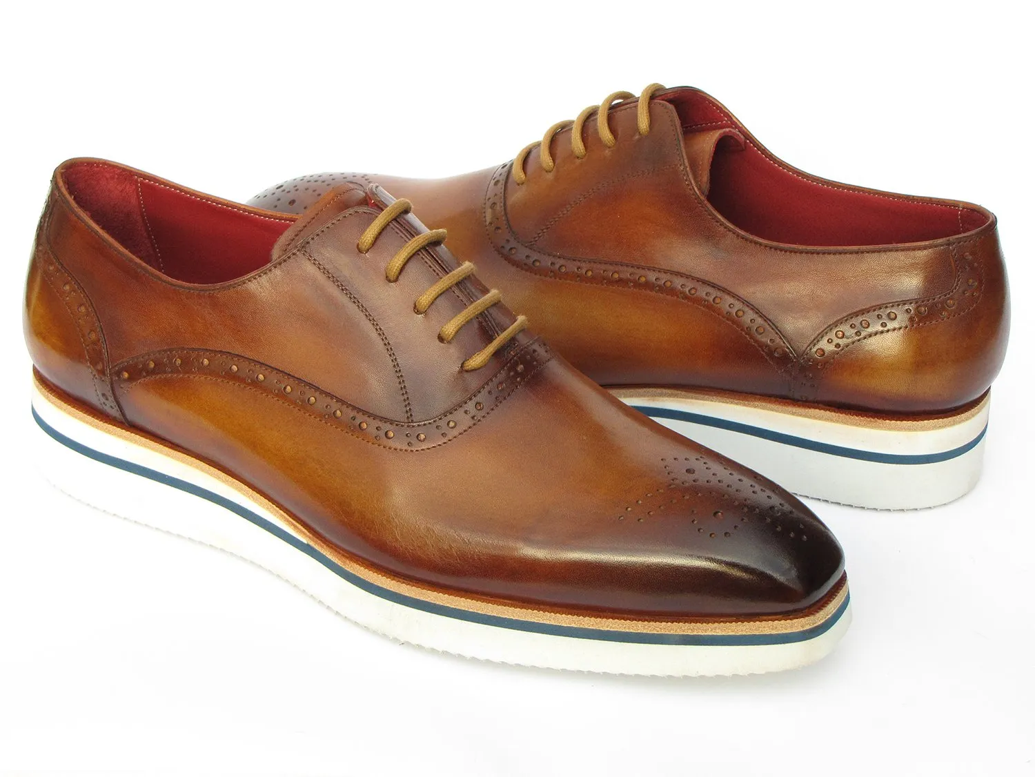 Paul Parkman Smart Casual Men's Oxfords in Brown