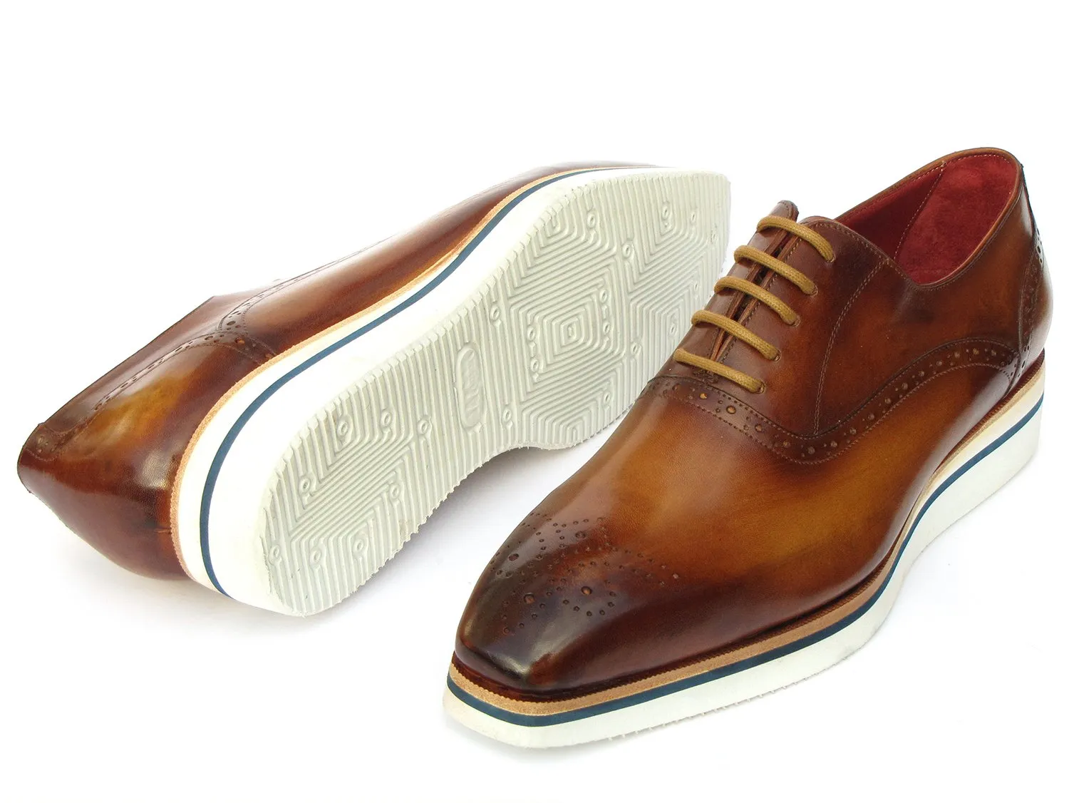 Paul Parkman Smart Casual Men's Oxfords in Brown