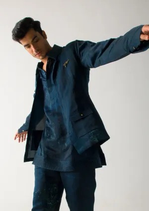 Peacock green marble dye jacket