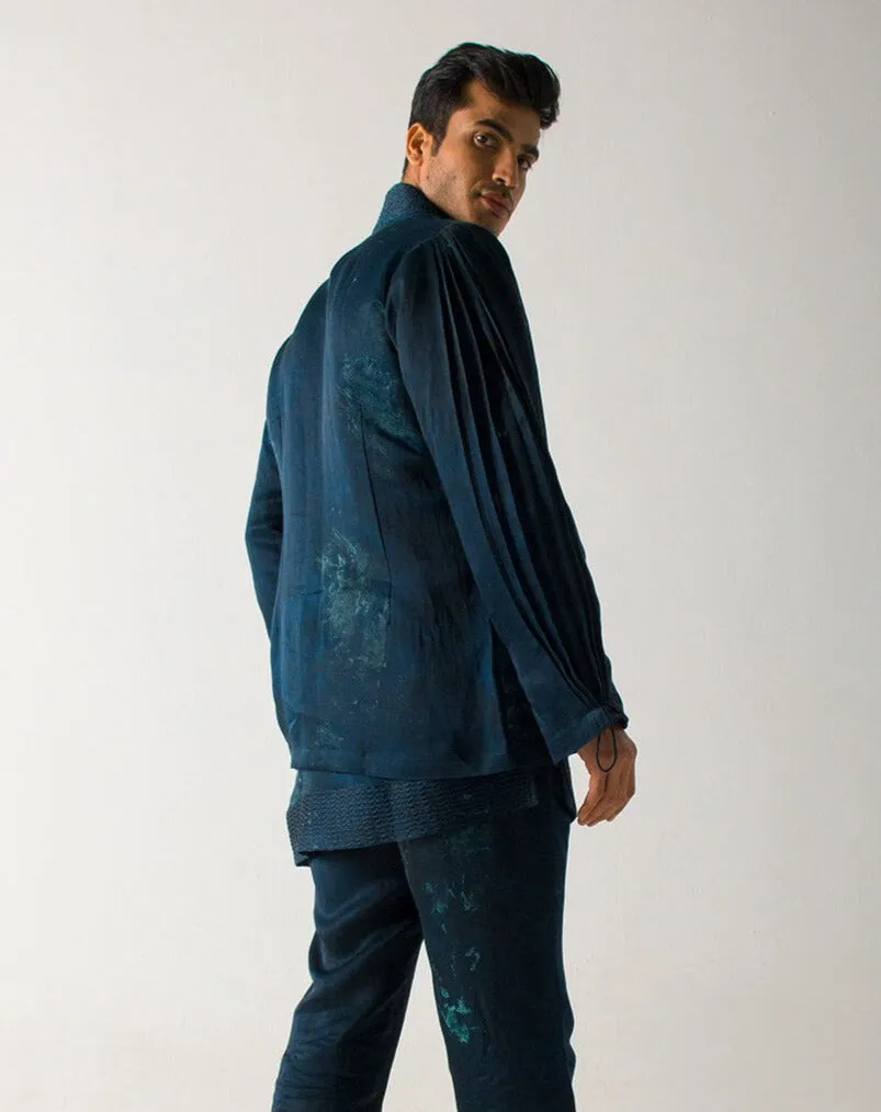 Peacock green marble dye jacket
