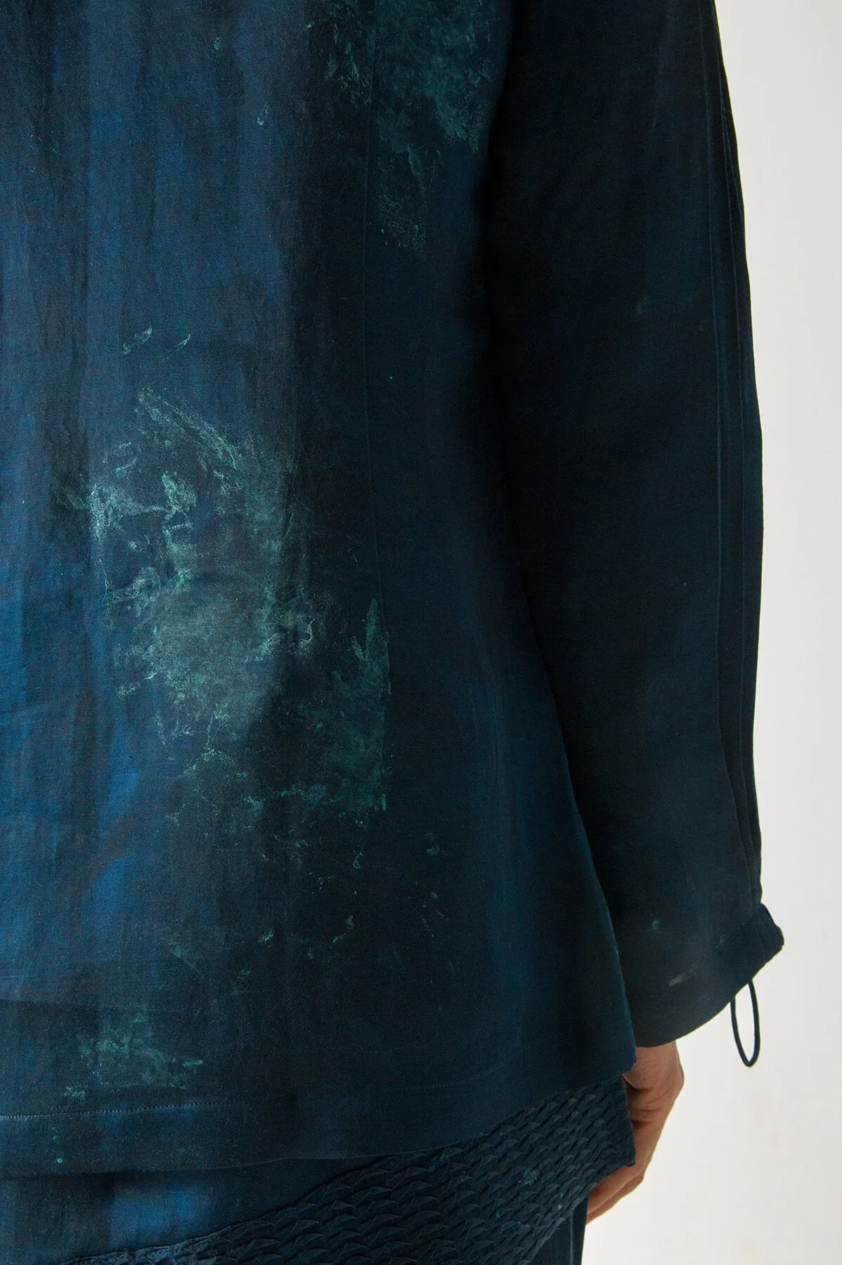 Peacock green marble dye jacket
