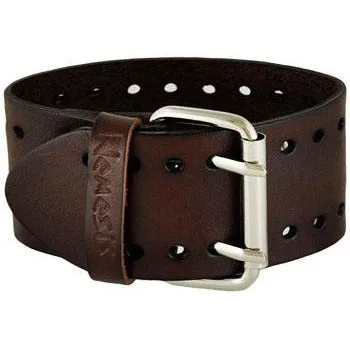 Perforated Dark Brown Leather Ladies Cuff