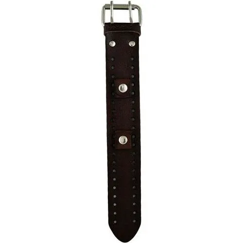 Perforated Dark Brown Leather Ladies Cuff