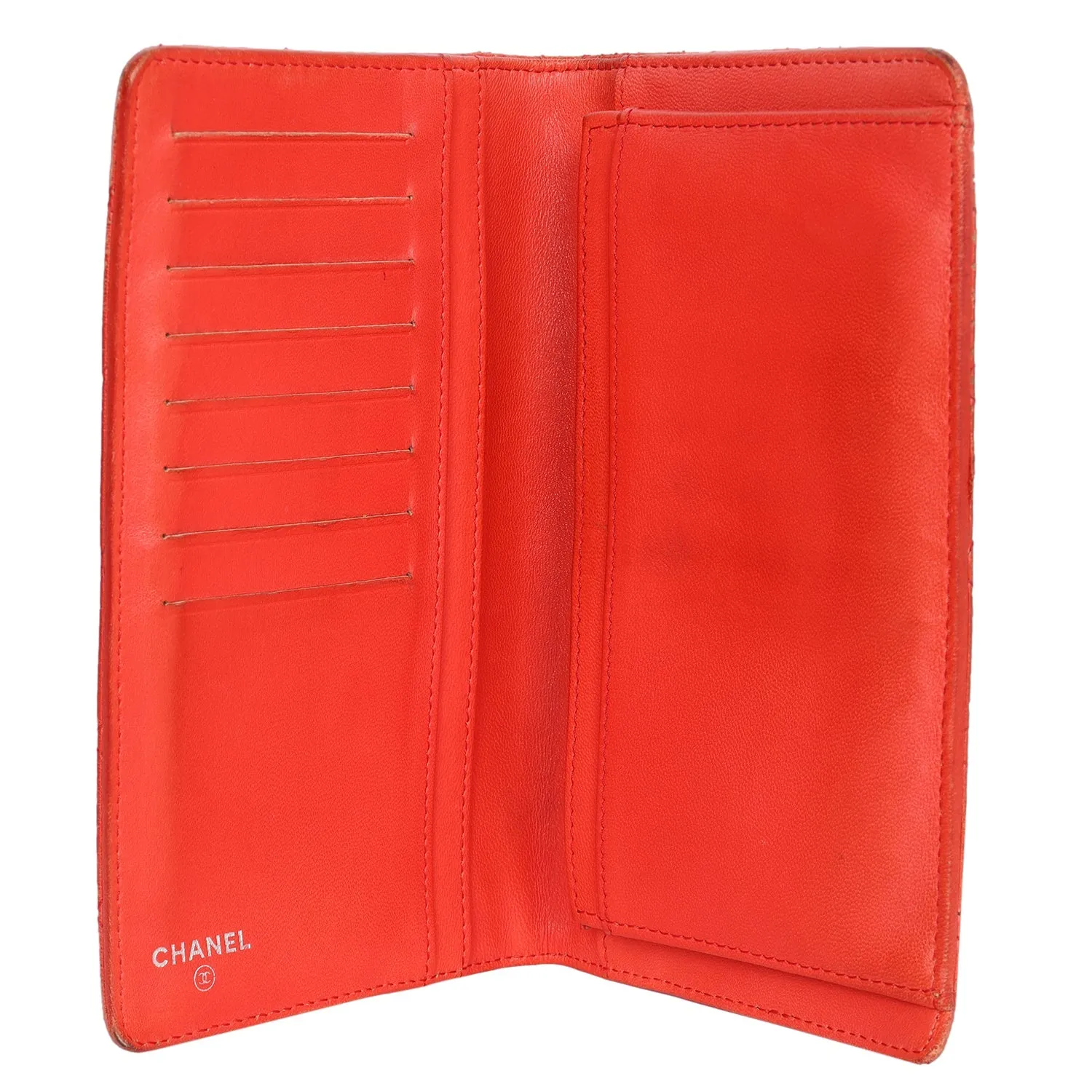 Perforated Lambskin Leather Wallet
