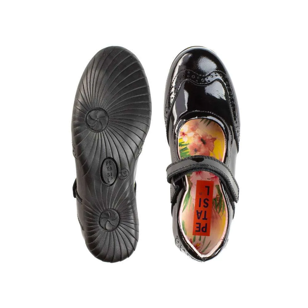 Petasil School Shoes | Expo | Black Patent