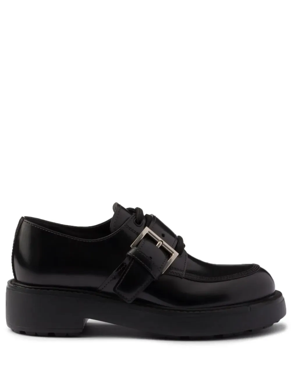 Prada Brushed leather lace-up shoes