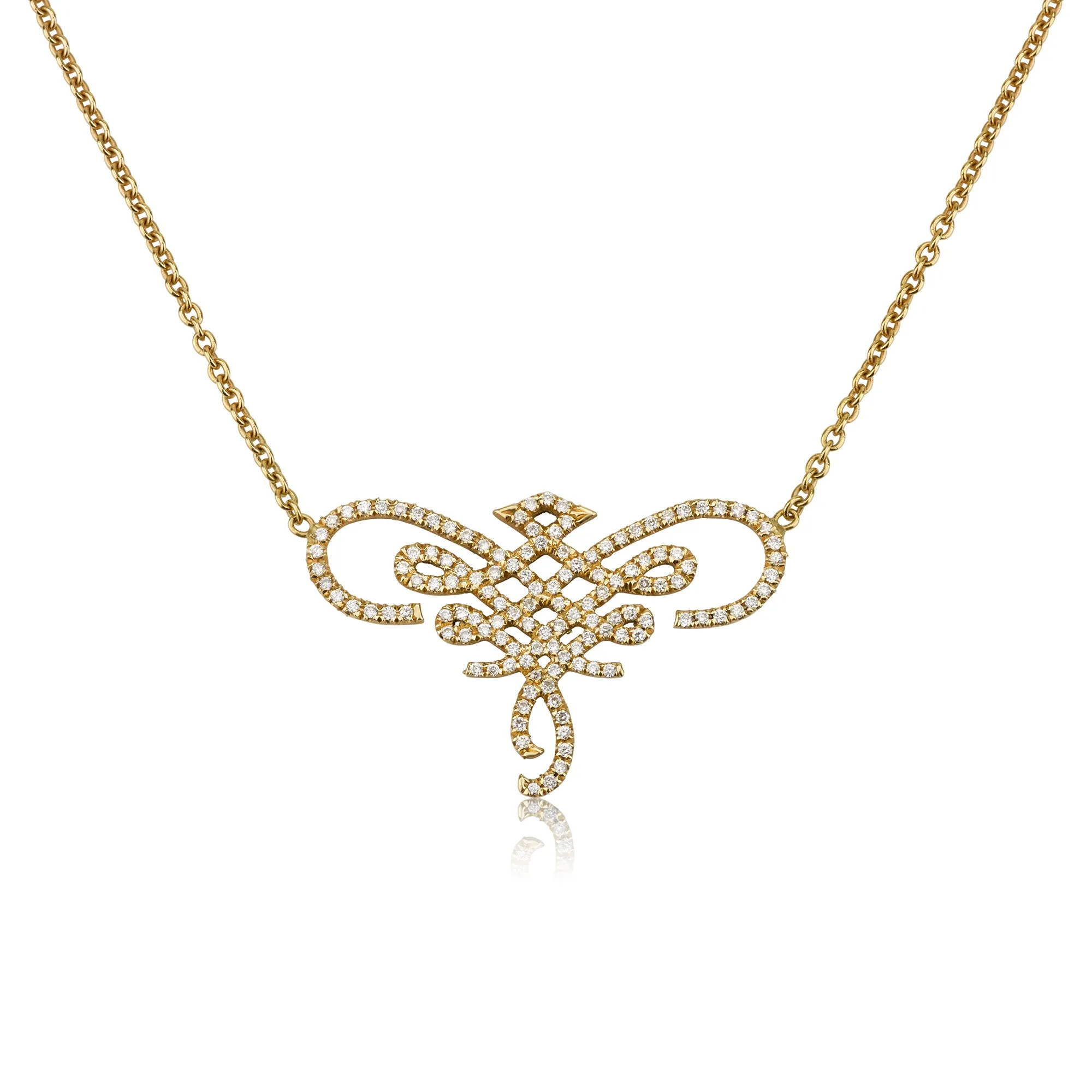 Prague infinity romantic diamonds pave necklace