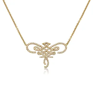 Prague infinity romantic diamonds pave necklace