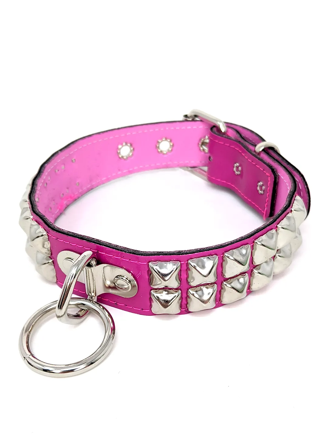 Pyramid Studded Leather Collar
