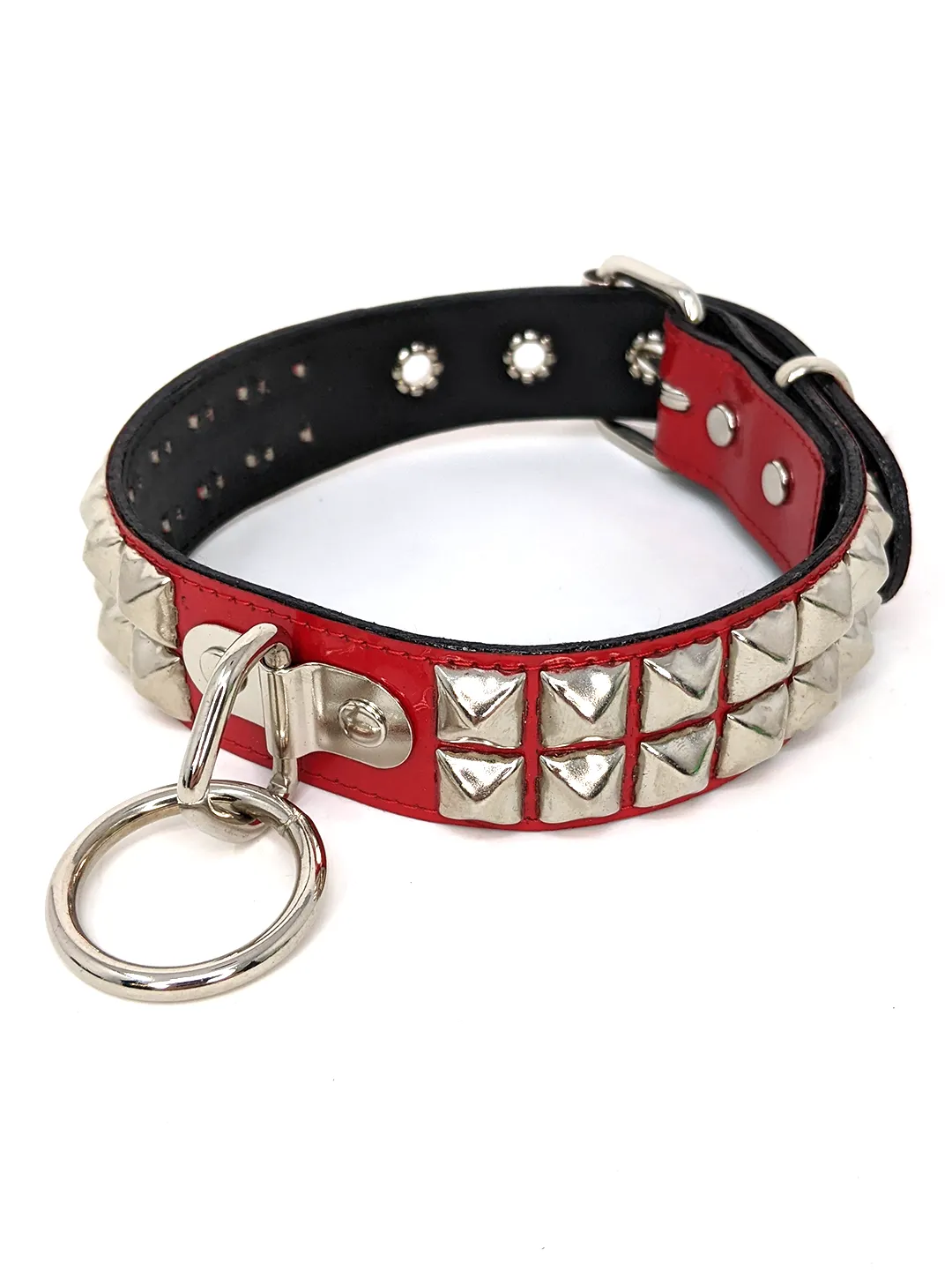 Pyramid Studded Leather Collar