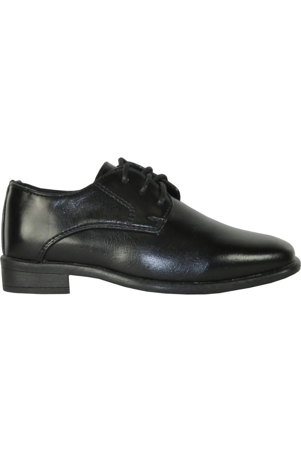 "King" Kids Black Dress Shoes