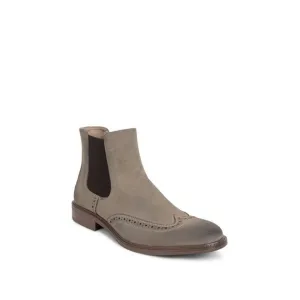 REACTION KENNETH COLE Mens Beige Knock Wingtip Toe Block Heel Chelsea 7 M