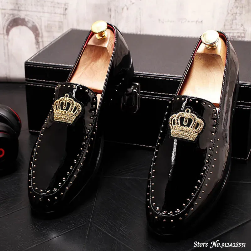 Reali - Designer leather red bottom sole loafers for men