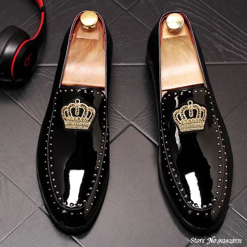 Reali - Designer leather red bottom sole loafers for men