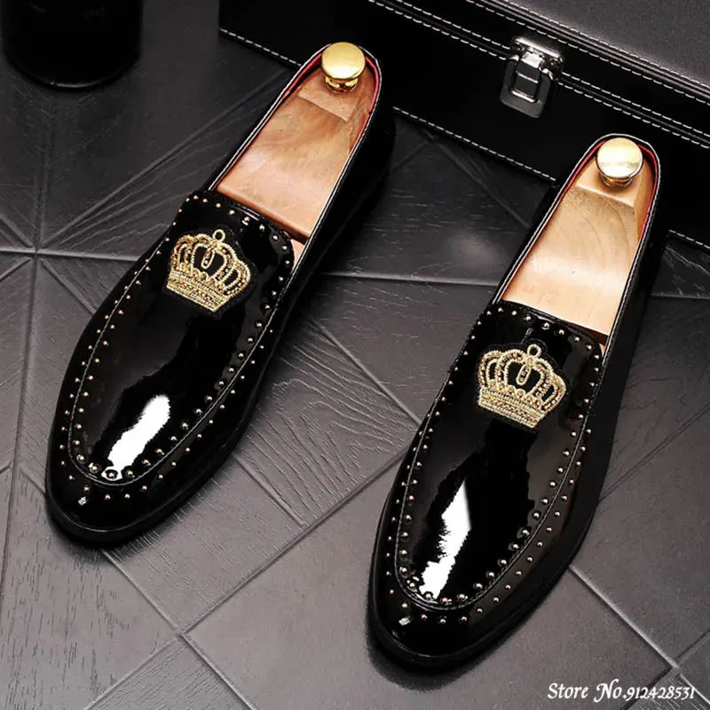 Reali - Designer leather red bottom sole loafers for men