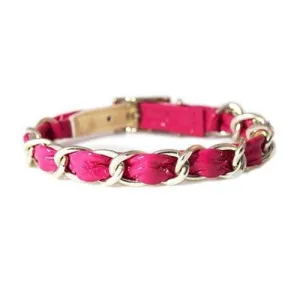 Robin Meyer Crinkle Patent Leather Chain Dog Collar