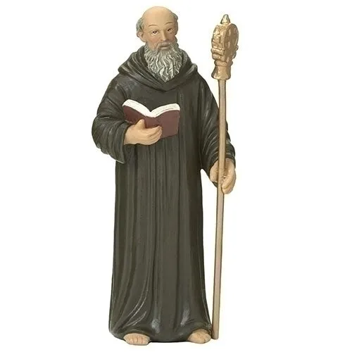 Saint Benedict Figurine Statue 4"