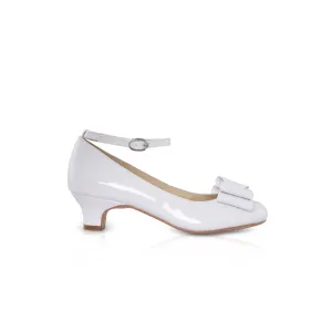 SALE Perfect Bridal White Communion Shoes:- Phoebe Heel
