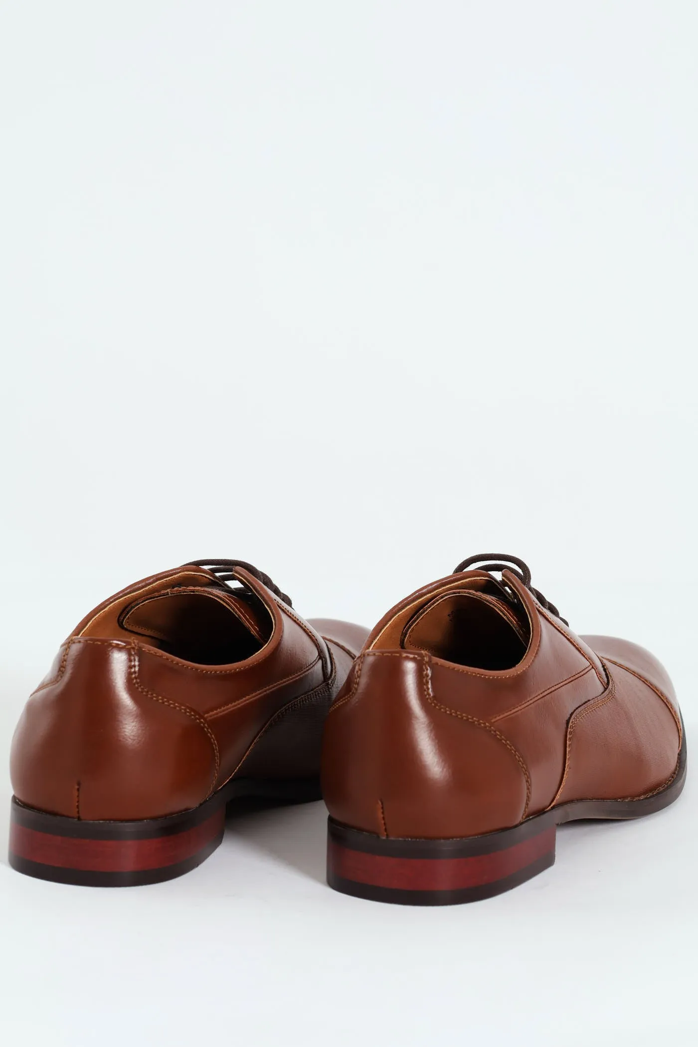 Sebastian Toe Cap Lace Up Derby Shoe - Cognac