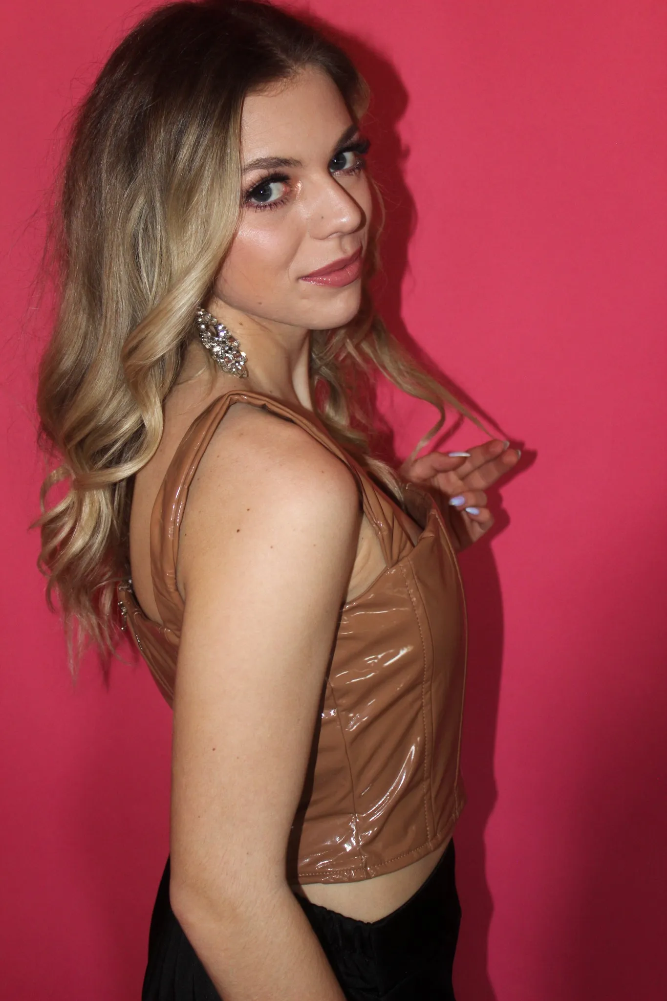 She’s All That Leather Crop Top