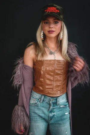 She’s All That Leather Crop Top