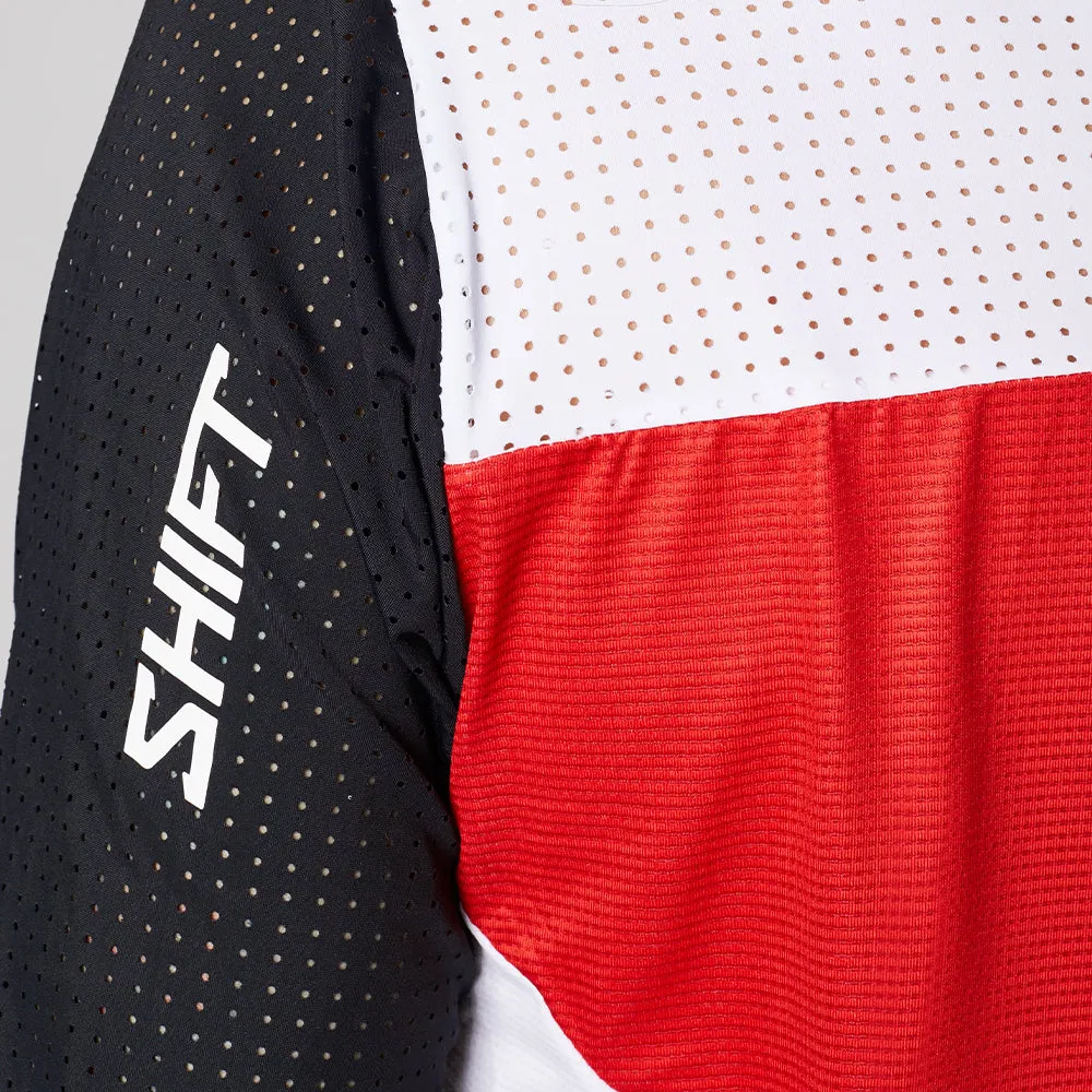 SHIFT BLUE LABEL FLAME JERSEY [WHITE/BLACK]