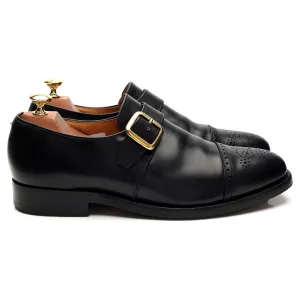 Shipton & Heneage 'Piccadilly' Black Leather Single Monk Strap UK 9 FX