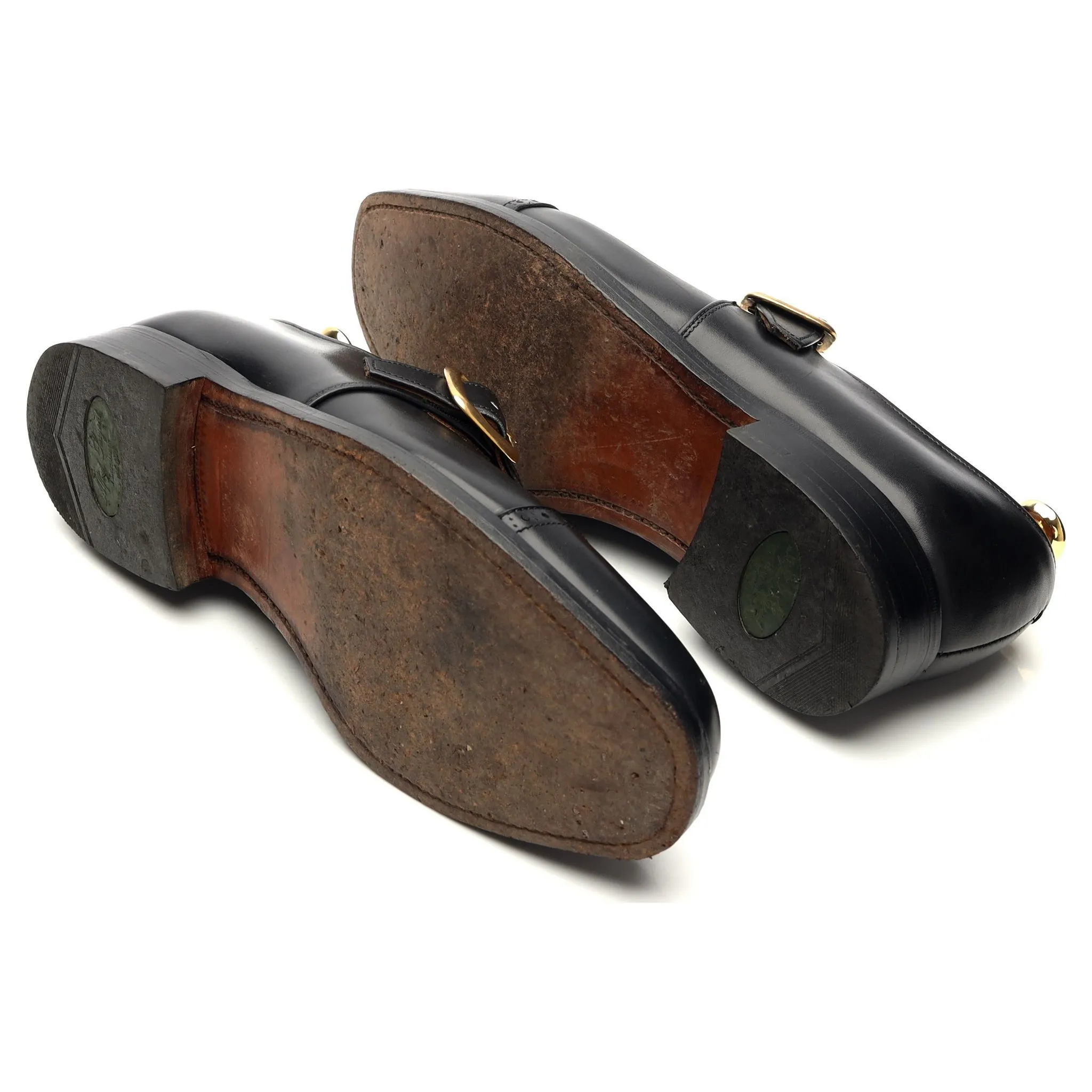 Shipton & Heneage 'Piccadilly' Black Leather Single Monk Strap UK 9 FX