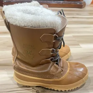 Sorel Manitou Leather and Wool Blend Inserts Winter Duck Boots Men’s 6