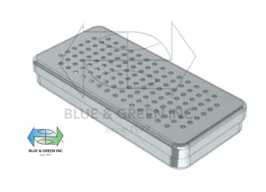 Stainless Steel Box - 21 x 10 x 3 cm perforated (185019)