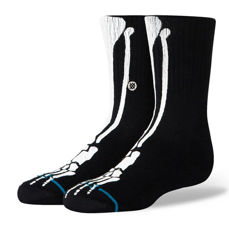 Stance Kids' Bones Crew Sock Black
